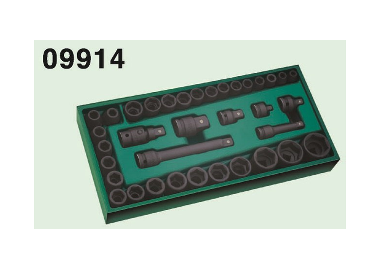Steckschlüssel-Set, 3/8" 1/2" metrisch Sata ST09914SJ