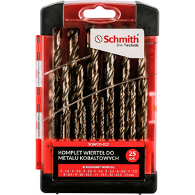 Satz Kobalt-Metallbohrer 25 Stück Schmith SQWCO-022