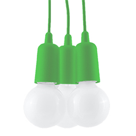 Pendelleuchte DIEGO 3 grün Sollux Lighting Nickel