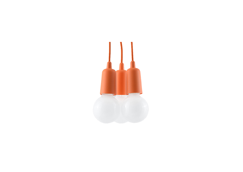 Pendelleuchte DIEGO 3 orange Sollux Lighting Nickel