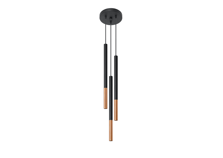 Pendelleuchte MOZAICA 3P schwarz/Kupfer Sollux Lighting Ocean Green