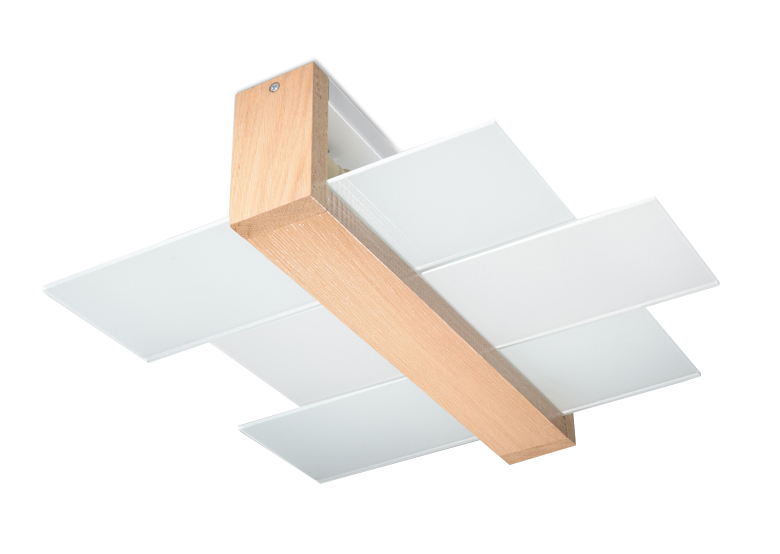 Deckenleuchte FENIKS 2 Natural Holz Sollux Lighting Peach Puff