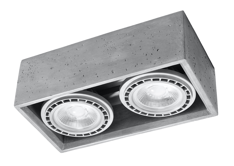 Deckenleuchte QUATRO 2 beton Sollux Lighting Persian Indigo