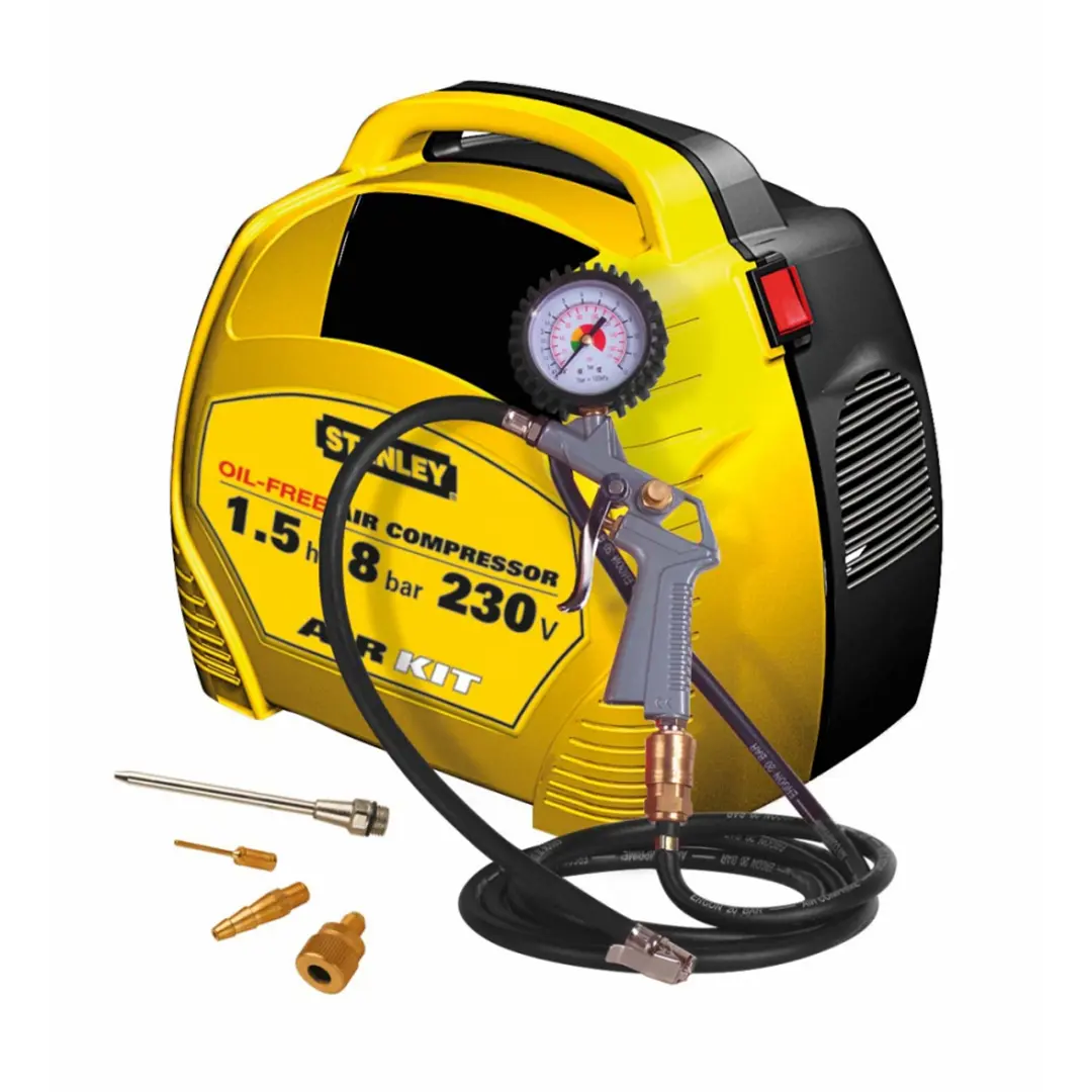 Ölfreier Kompressor mit Zubehör Stanley AIR-KIT