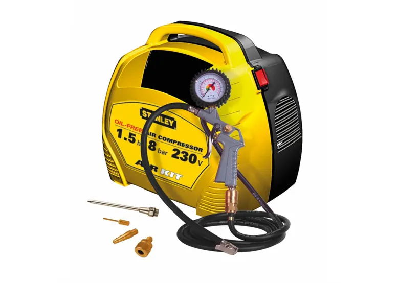 Ölfreier Kompressor mit Zubehör Stanley AIR-KIT