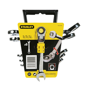 Ring-Gabelschluessel-Set mit Ratsche Stanley R4- 91- 444