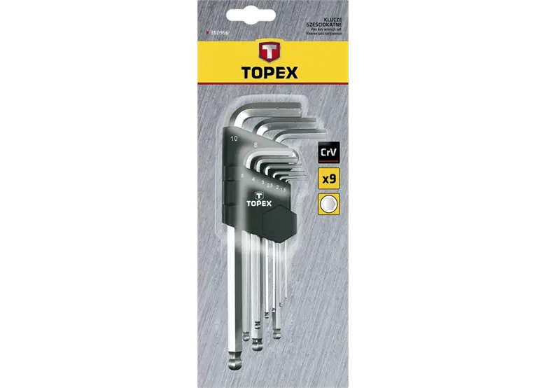 Innensechskantschlüssel 1.5-10 mm 9 Stck. Topex 35D957