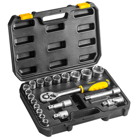 Steckschlüssel,  1/2", 21 Stck. Topex 38D642