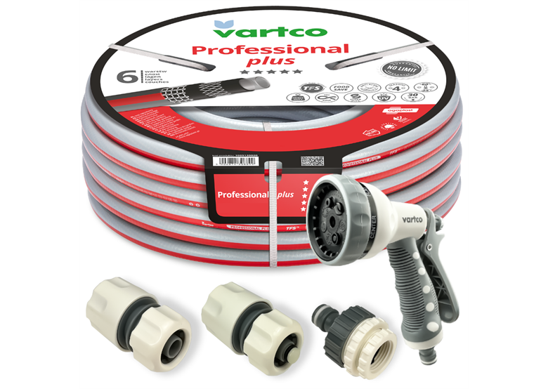 Bewässerungsset 1/2" 20m 6-lagig Vartco PROFESSIONAL PLUS TFS SET 1005120020S