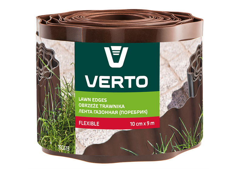 Gartenrand 10 cm x 9 m, braun Verto 15G513