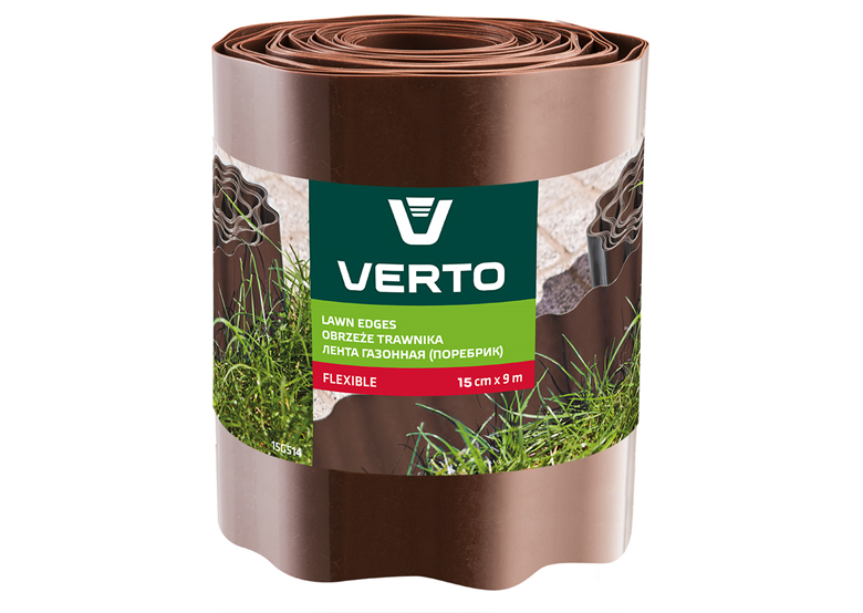 Gartenrand 15 cm x 9 m, braun Verto 15G514