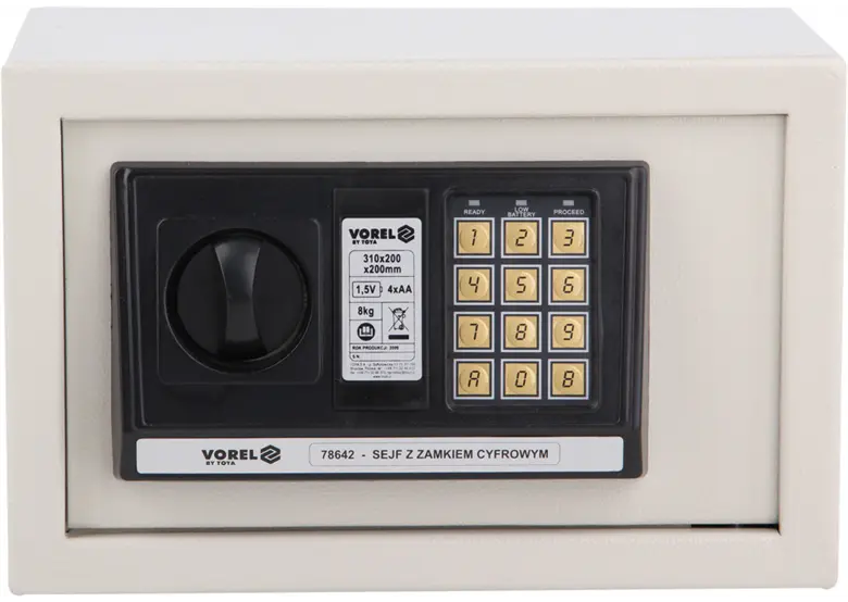 Tresor Elektronisch 310x200x200 Vorel 78642