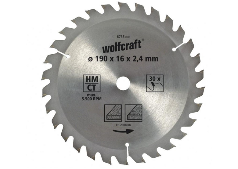 Kreissägeblatt 180x20mm Wolfcraft WF6734000