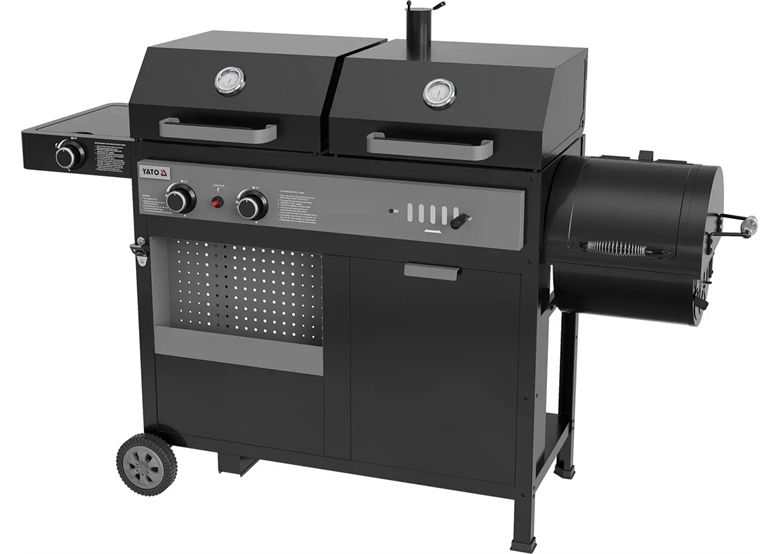 Gas- und Holzkohlegrill mit Smoker Yato YG-20038