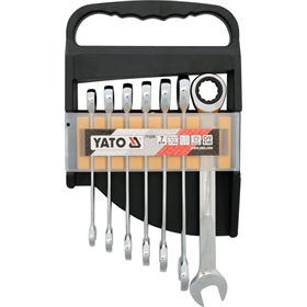Schrauben- Ringschlüssel mit Rätsche 7 Stück Yato YT-0208