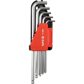 Sechskantschlüssel 12 Stück extra lang mit Kugel Yato YT-5838