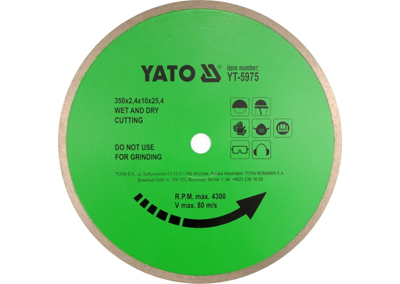 Diamanttrennscheibe 350mm Yato YT-5975