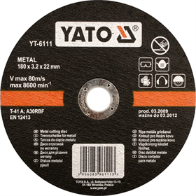 Metallkreissägeblatt 125x3.2x22mm Yato YT-6110