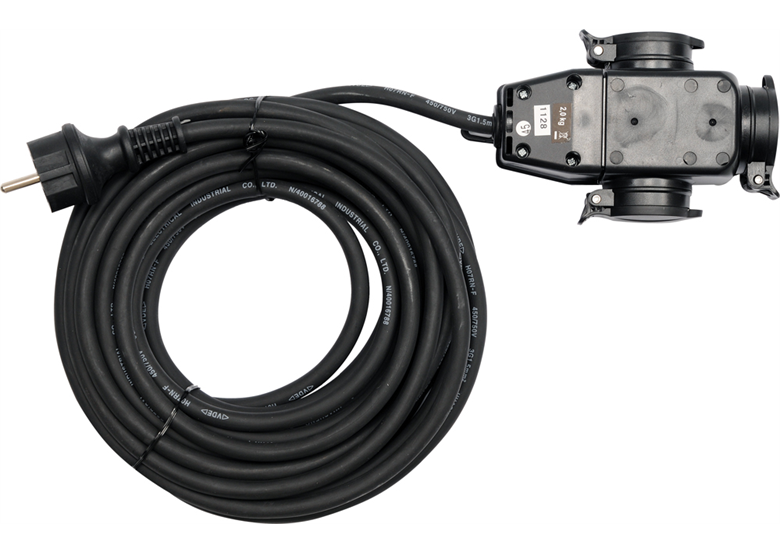 Verlängerungskabel mit Splitter 20m Yato YT-81162